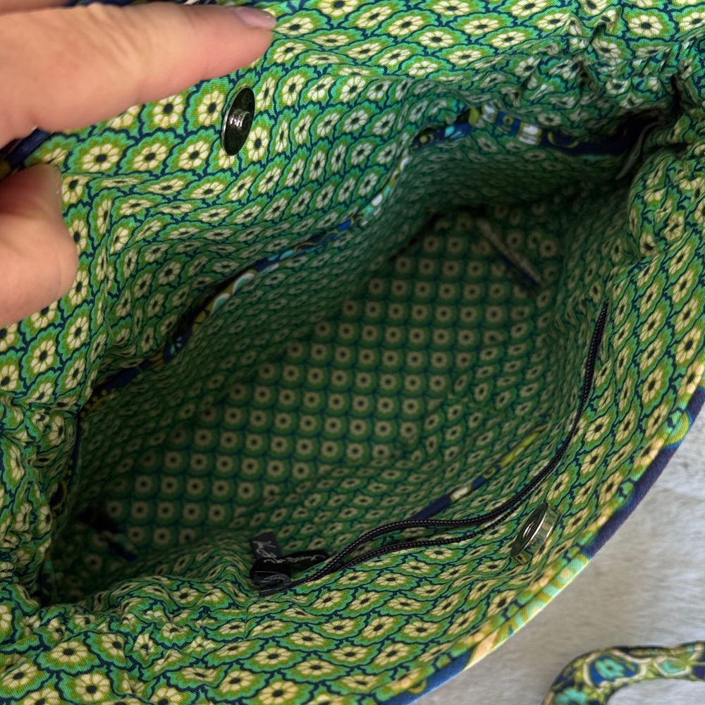 Vera Bradley Floral & Paisley Patterned Tote Bag - Blue and Green - Picture 4 of 4